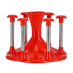 6 Piece Glass Holder Set - Upside Down Mug Drying Rack with Glass Drainer and Storage Functionality