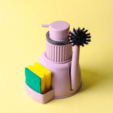 Cleaning Set, Dish Soap Dispenser Pump with Kitchen Scrub Brushes 3in1