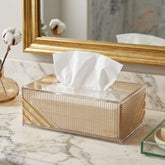 Luxury Clear Acrylic Tissue Box Cover | Elegant Tissue Holder for Home and Office |perfect for coffee tables, side tables, living rooms, offices, and stylish home