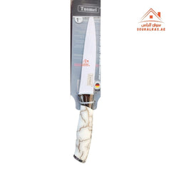 Tuomei Stainless Steel Kitchen Knife with White Marble Handle | Elegant Knife for Daily Food Preparation