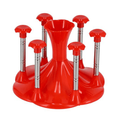 6 Piece Glass Holder Set - Upside Down Mug Drying Rack with Glass Drainer and Storage Functionality