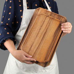Natural Brown Acacia Wooden Assorted Tray Pack