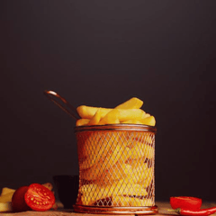 Iron Fried Basket, Strong and Long Handle 15.5X8X8.5CM