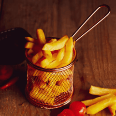 Iron Fried Basket, Strong and Long Handle 15.5X8X8.5CM