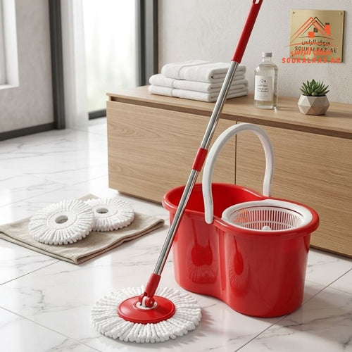 Venice Rotary Spin Mop Set with Bucket | 360° Rotating Cleaning System | Durable Plastic Spinner | Multi-Color Options